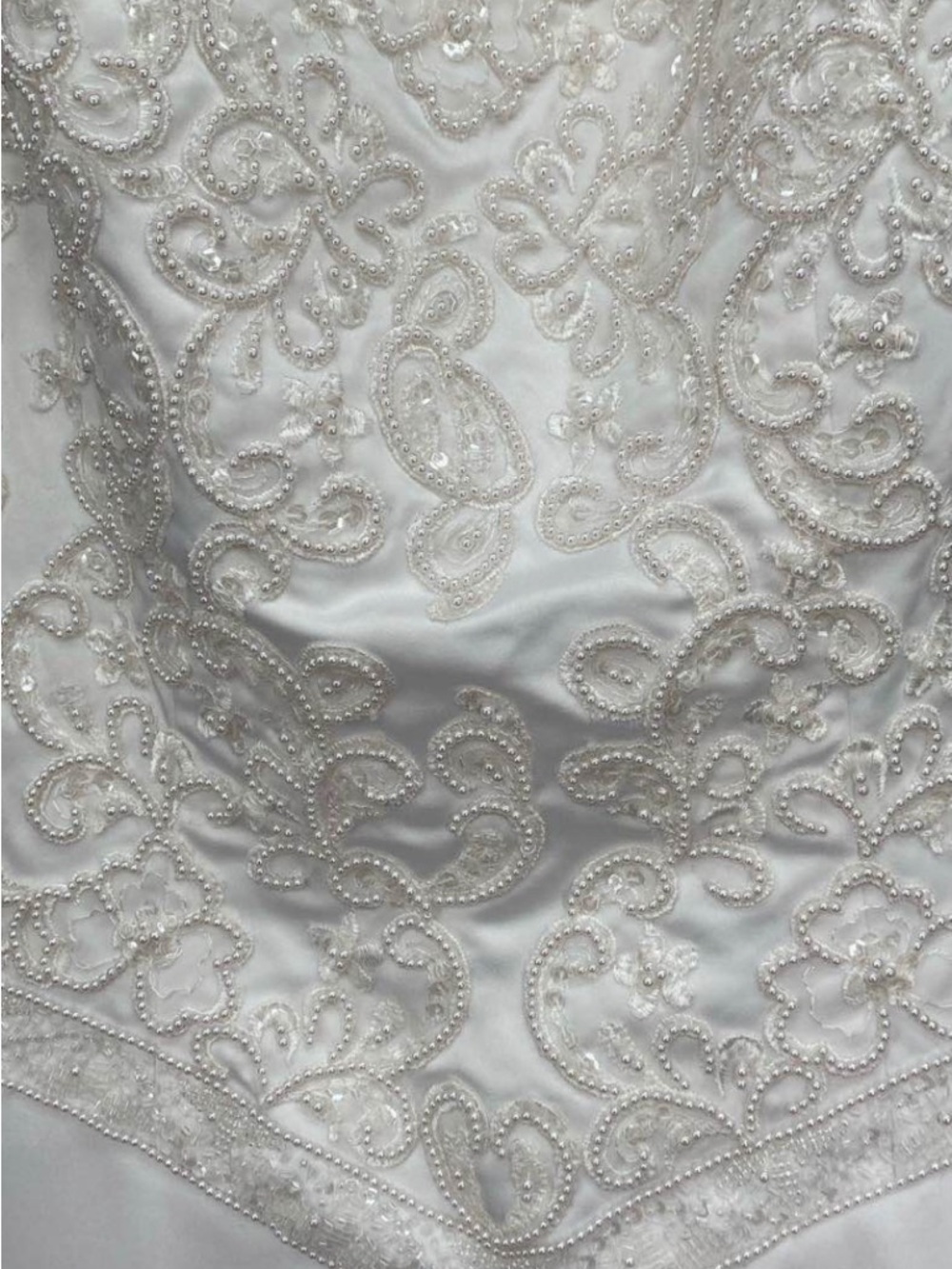 Michelangelo Ivory Floral Lace Bodice A-Line Girls' Dress - Picture 2 of 7